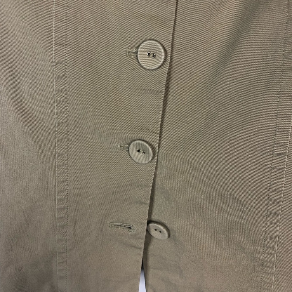 Body by Victoria long khaki straight skirt button back vent detail size 0 - Picture 3 of 9